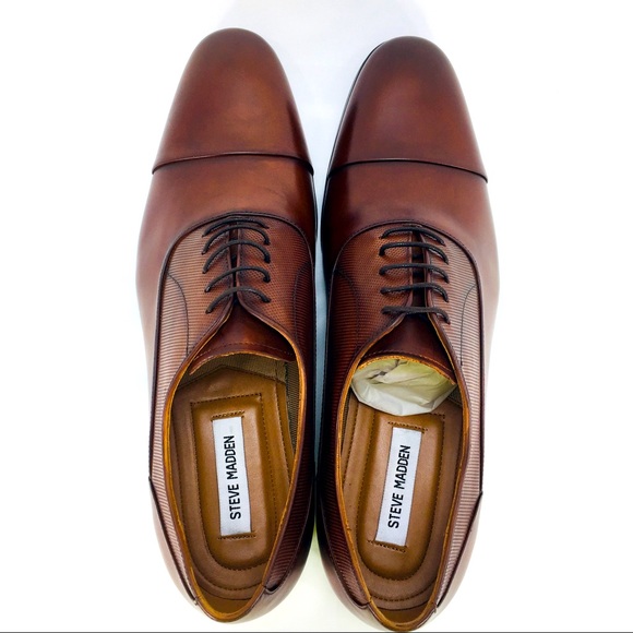 Steve Madden Private Lace-Up Men's Leather Oxfords - Picture 8 of 16